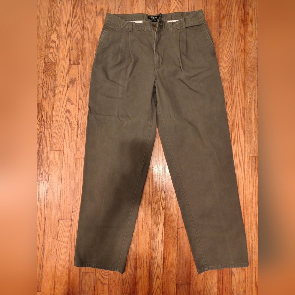 Vintage 90s Guess Classics Dark Green Denim Jeans Mens 38x34